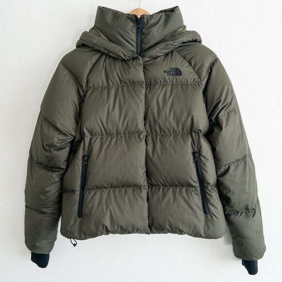North Face Dealio Down Hooded 550 Short Puffer Jacket Zip & Snap Size S Gorpcore - Picture 1 of 16